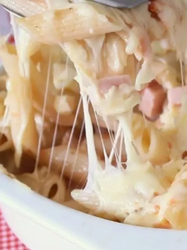macarrão na panela de pressão com queijo e presunto 