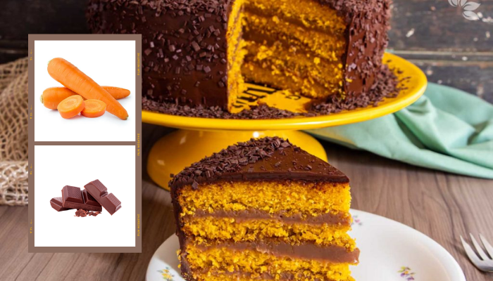 Bolo de cenoura gelado para sue refresco