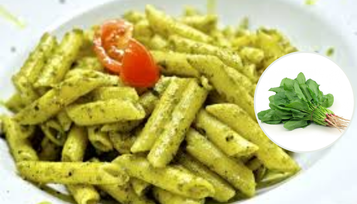 Penne com molho de espinafre