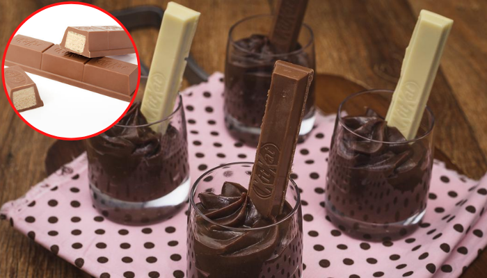 Brigadeiro de colher com KitKat