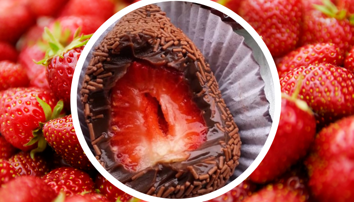 Coxinha de Brigadeiro com Morango para sua sobremesa em casa