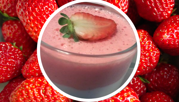 Maria-Mole com Creme de Morango para uma sobremesa gelada e macia.