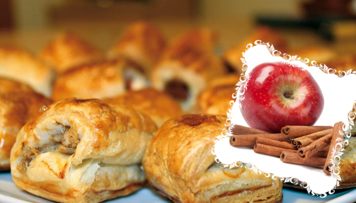 Folhado de Maça e Canela uma combinação perfeita para um doce.