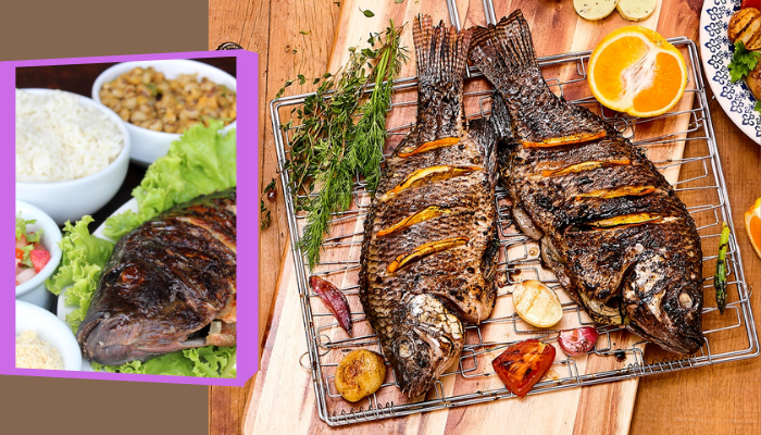 Tilápia assada ao Forno para uma refeição de fim de semana em família