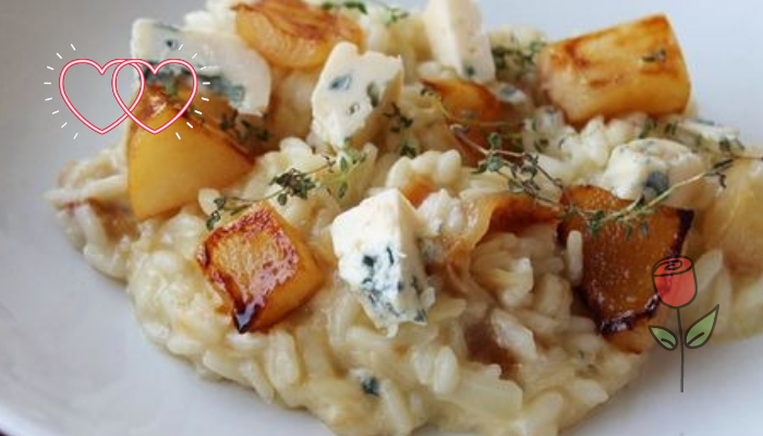 Risoto de Gorgonzola com pera 