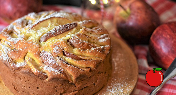 Bolo Fit Maçã com Aveia 