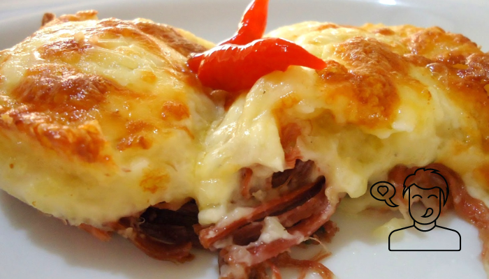 escondidinho de batata doce com carne seca